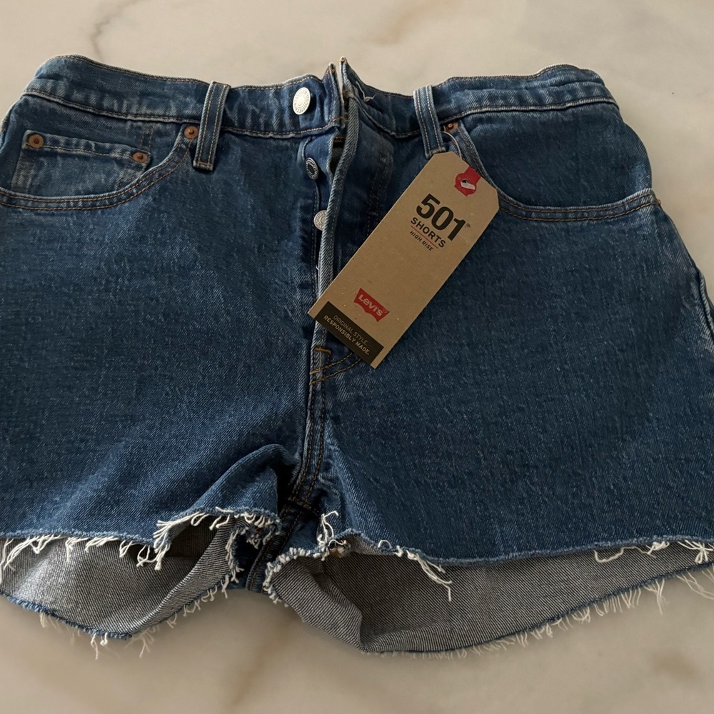 Levi 501 women’s Jean shorts.  Size 29 brand new with tags.